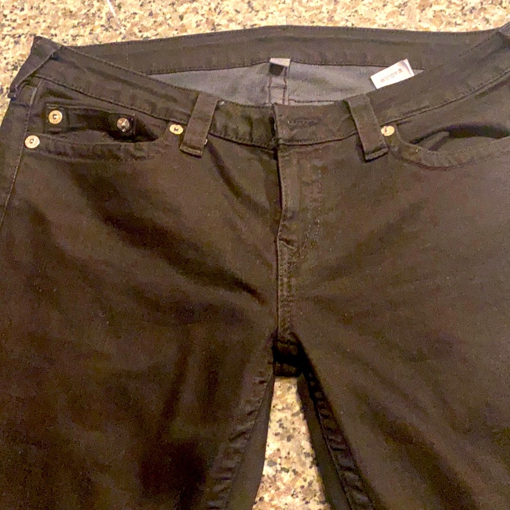 True Religion Brand Jeans Black Jeans Cotton bottoms woman size 33.
